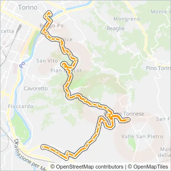 70 Bus Line Map