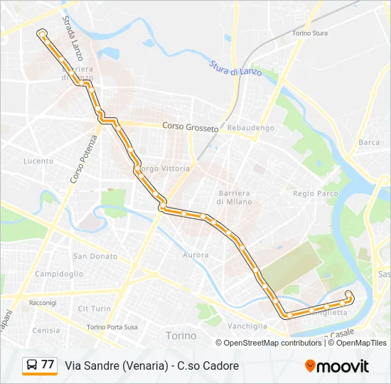 77 Bus Line Map