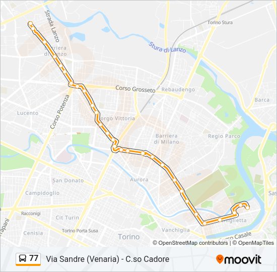 77 Bus Line Map
