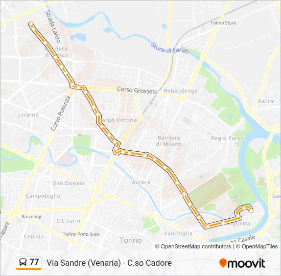 77 Bus Line Map