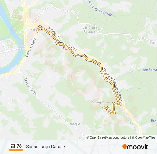 78 Bus Line Map