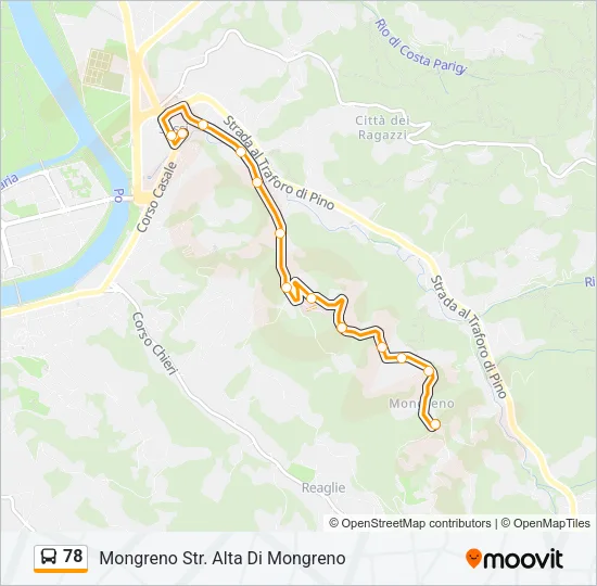 78 Bus Line Map