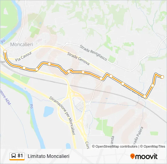 81 Bus Line Map