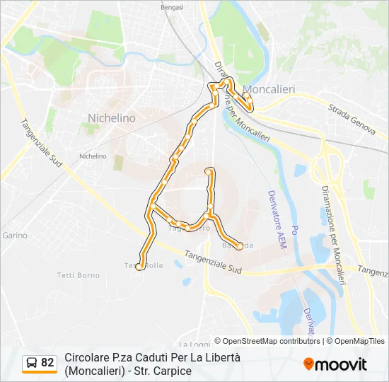 82 Bus Line Map