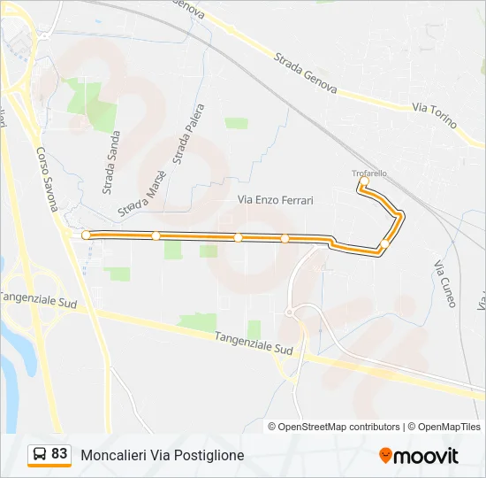 83 Bus Line Map