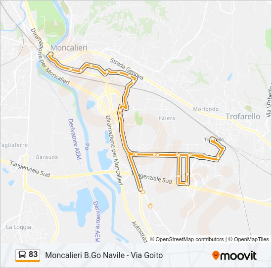 83 Bus Line Map