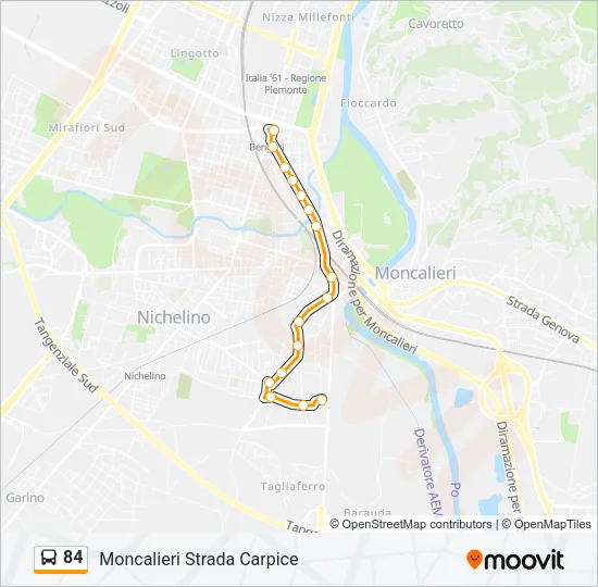 84 Bus Line Map