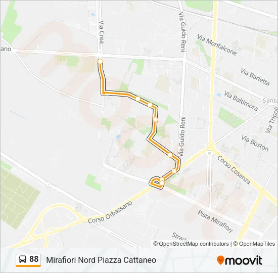 88 Bus Line Map