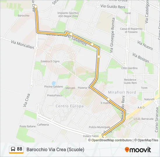 88 Bus Line Map