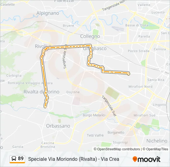 89 Bus Line Map