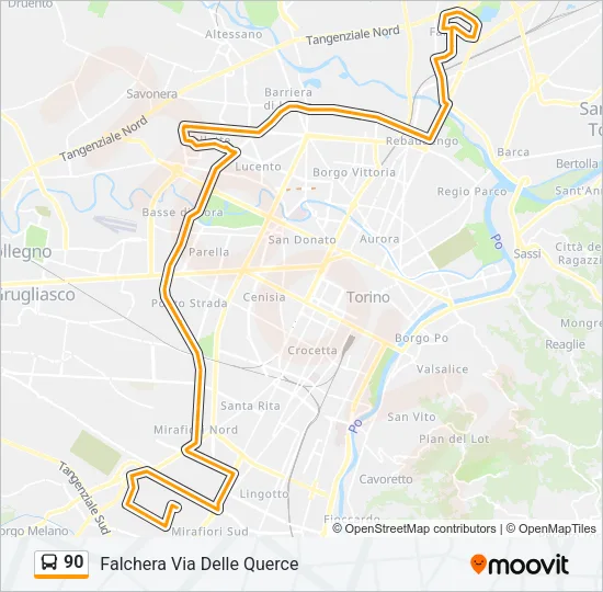 90 Bus Line Map