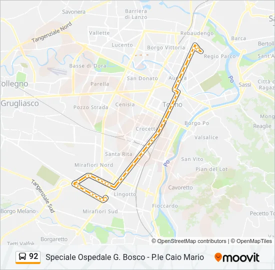 92 Bus Line Map
