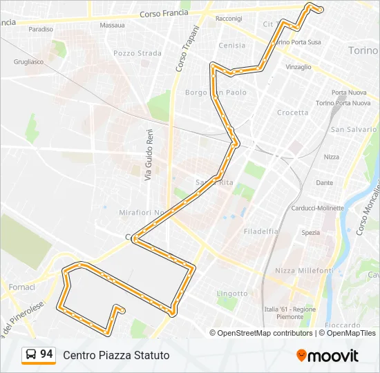 94 Bus Line Map