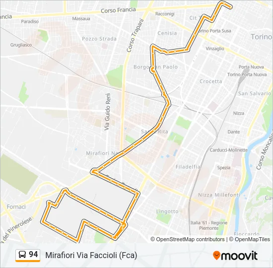 94 Bus Line Map