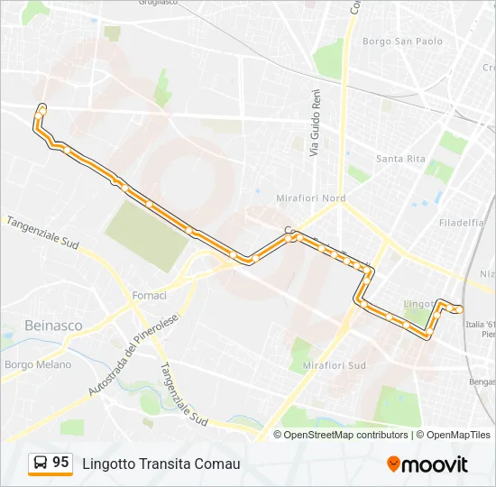95 Bus Line Map