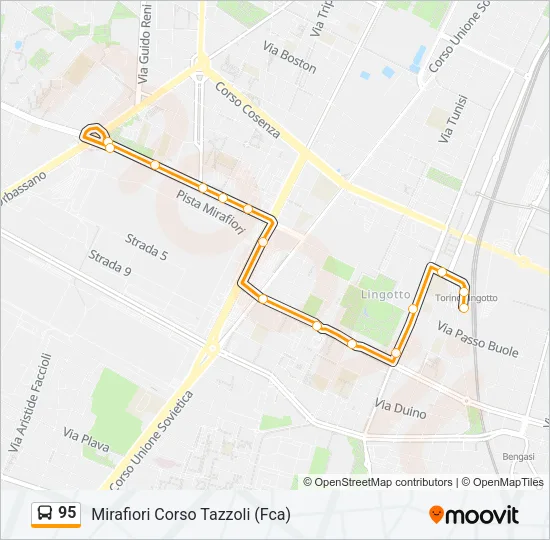 95 Bus Line Map
