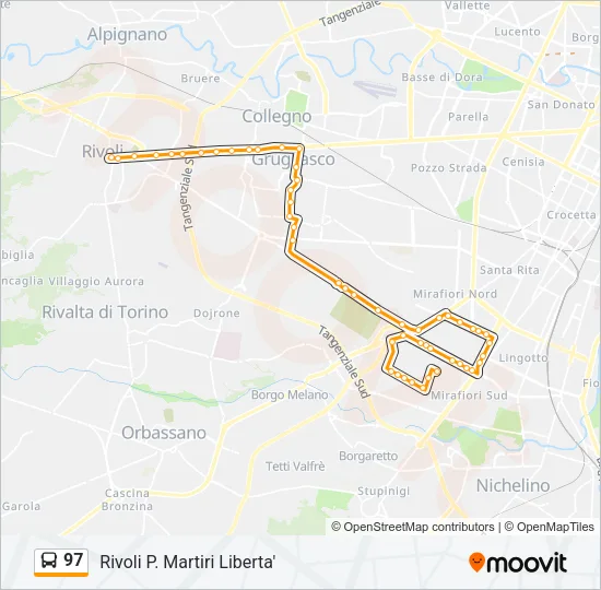 97 Bus Line Map