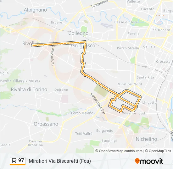 97 Bus Line Map