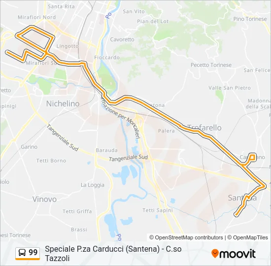 99 Bus Line Map