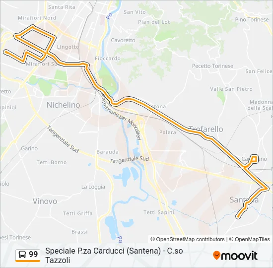 99 Bus Line Map