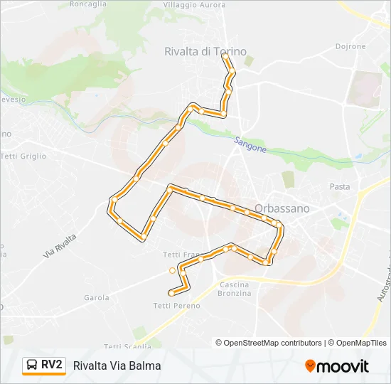 RV2 Bus Line Map