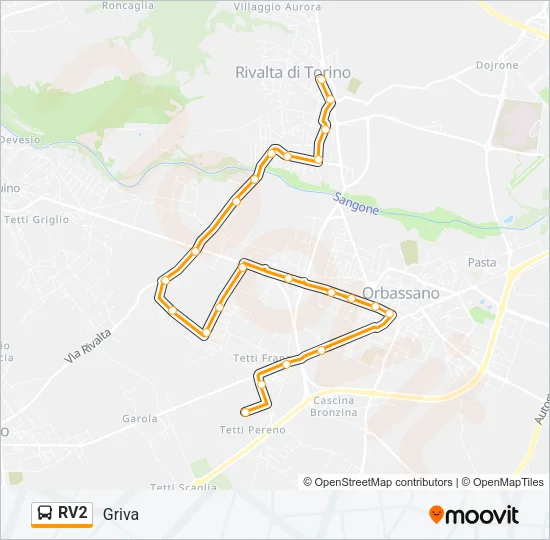 RV2 Bus Line Map