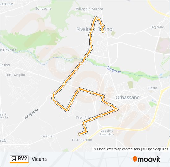 RV2 Bus Line Map
