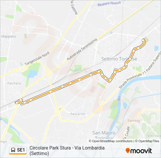SE1 Bus Line Map