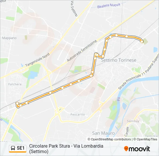 SE1 Bus Line Map