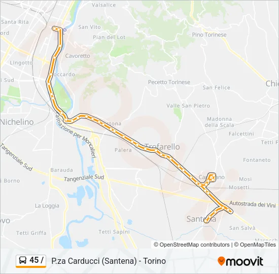 45 / Bus Line Map