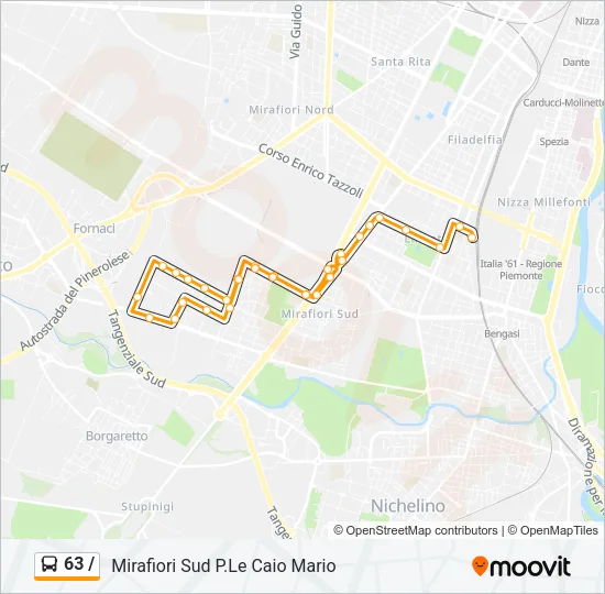 63 / Bus Line Map