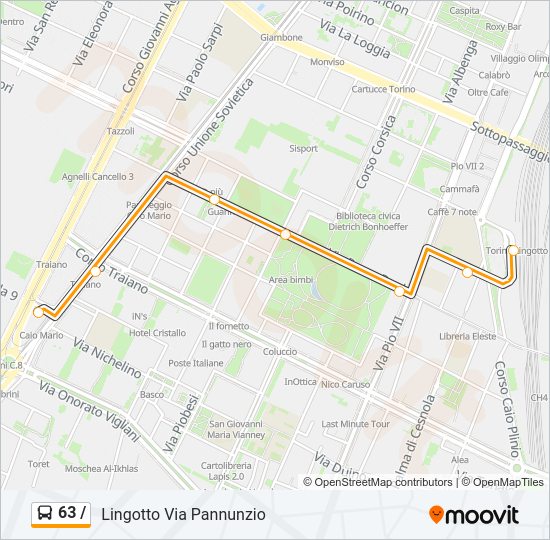 63 / bus Line Map