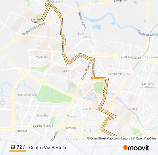 72 / Bus Line Map