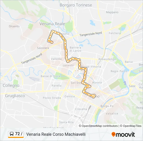 72 / Bus Line Map