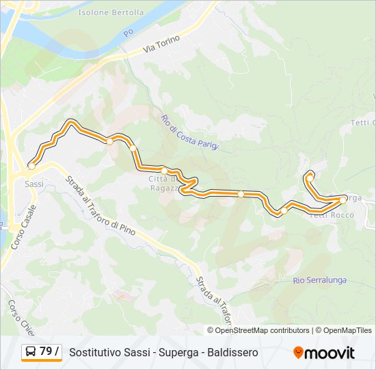 Percorso linea bus 79 /