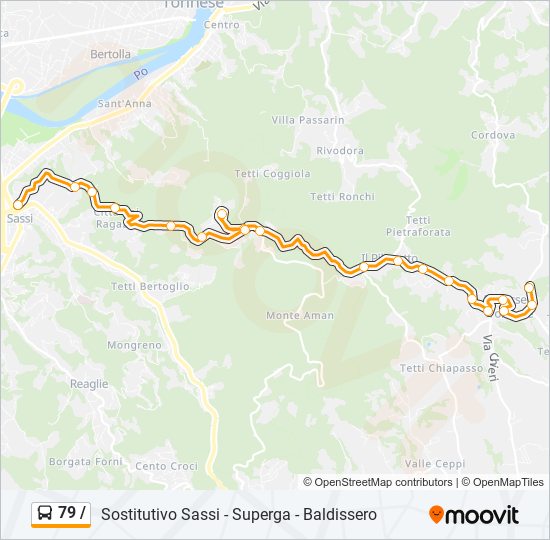 Percorso linea bus 79 /