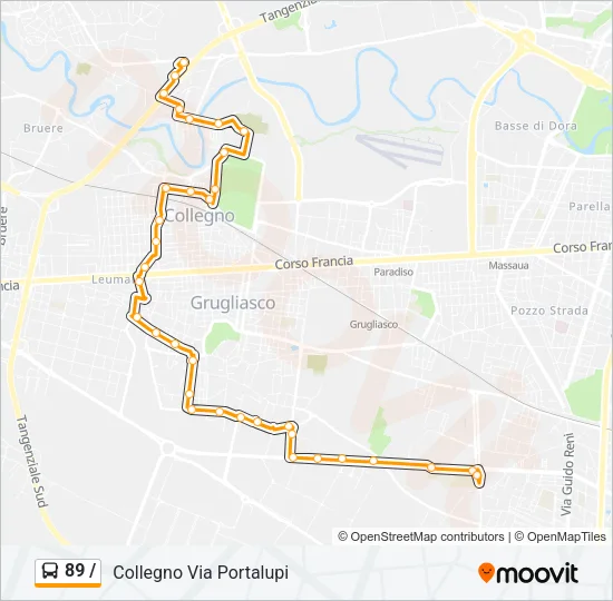 89 / Bus Line Map