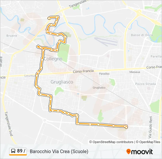 89 / Bus Line Map