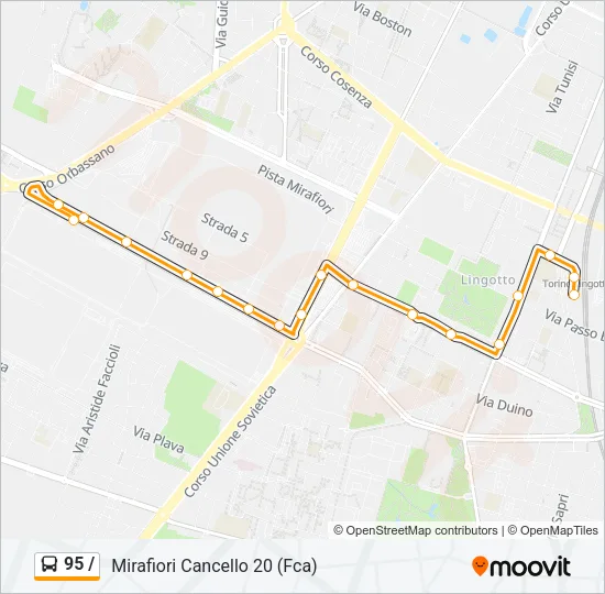 95 / Bus Line Map