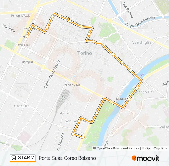 STAR 2 Bus Line Map
