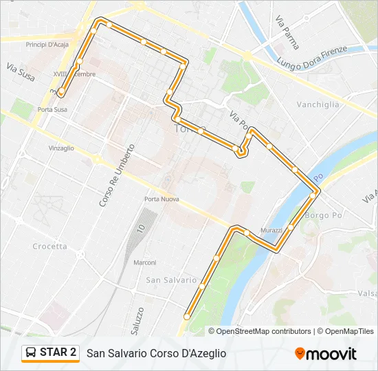 STAR 2 Bus Line Map