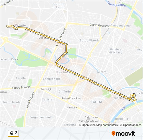 3 Light Rail Line Map