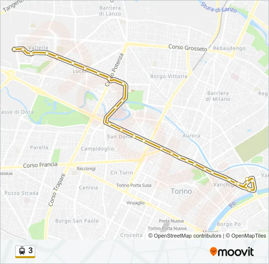 3 Light Rail Line Map
