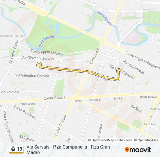 13 Light Rail Line Map