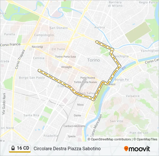 16 CD Light Rail Line Map