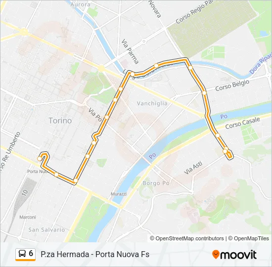 6 Bus Line Map
