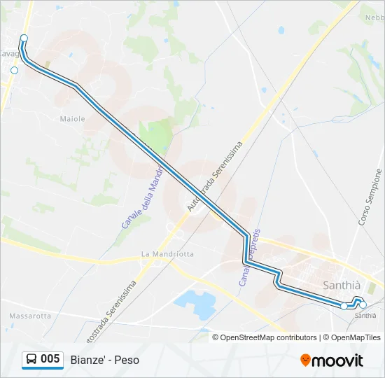 005 Bus Line Map