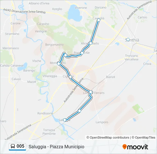 005 Bus Line Map