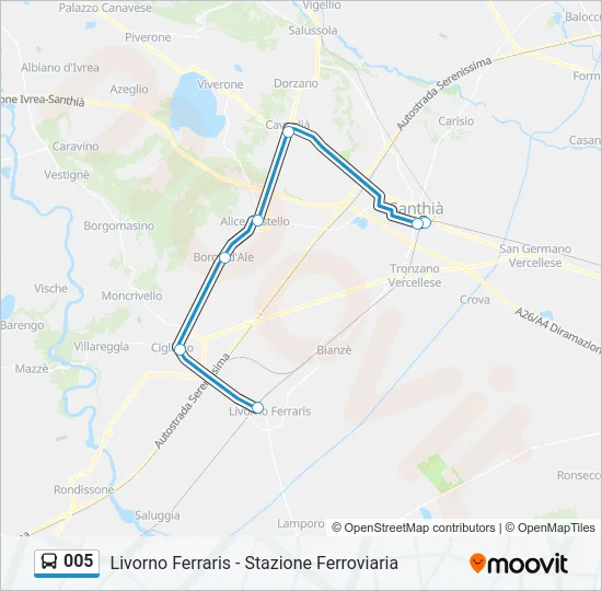 005 Bus Line Map