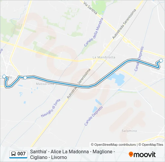 007 Bus Line Map